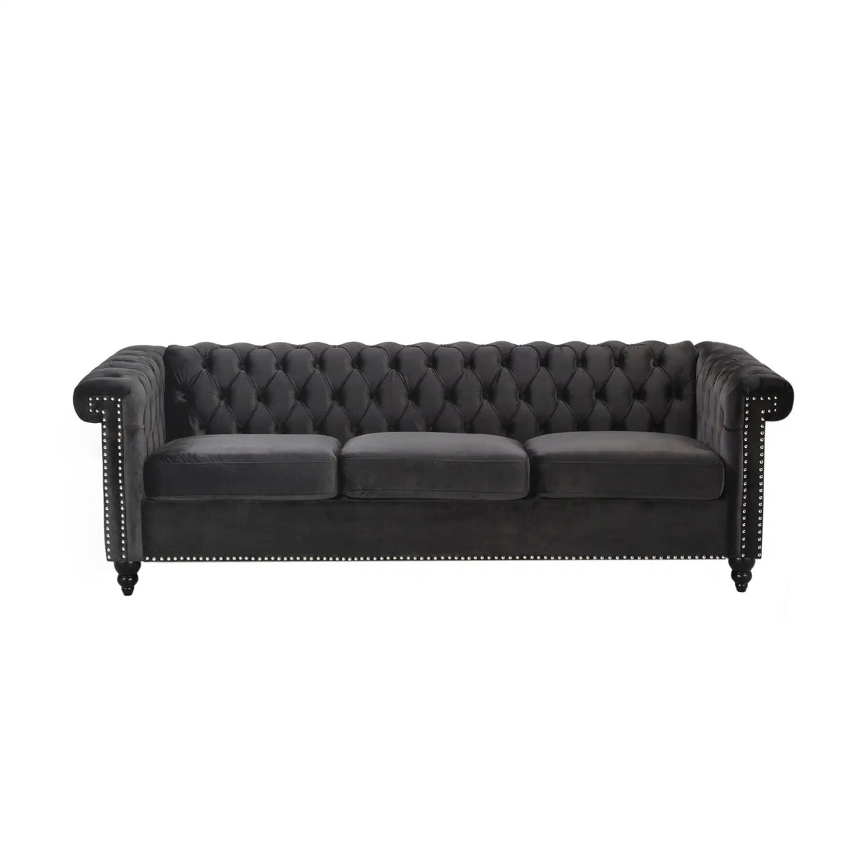 Chesterfield Style 3 Seater Sofa With Deep Button Tufting - Best Buy Furniture
