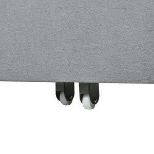 Convertible Pull Out Sofa Bed Queen Size, 3 In 1 With Side Storage