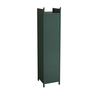 Glass Door Cabinet With Tier Storage
