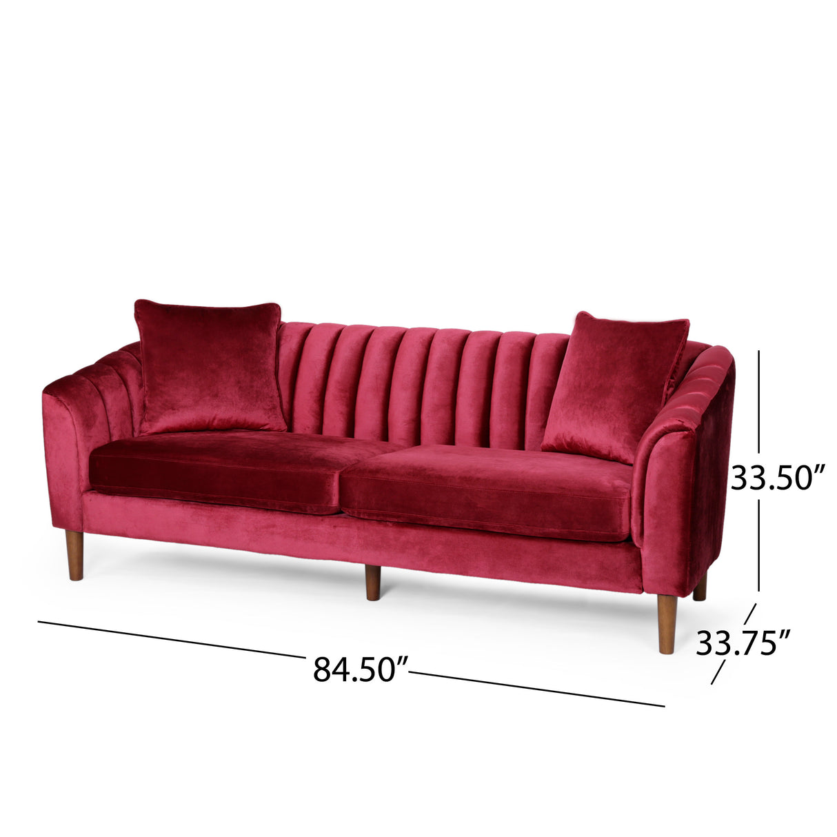 3-Seater Sofa (Wine Red)