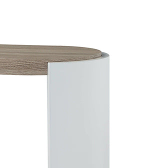 Zoma - High Gloss Sofa Table - Oak / White - Best Buy Furniture