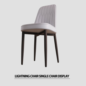 Modern Dining Chair With Cushions And Metal Legs