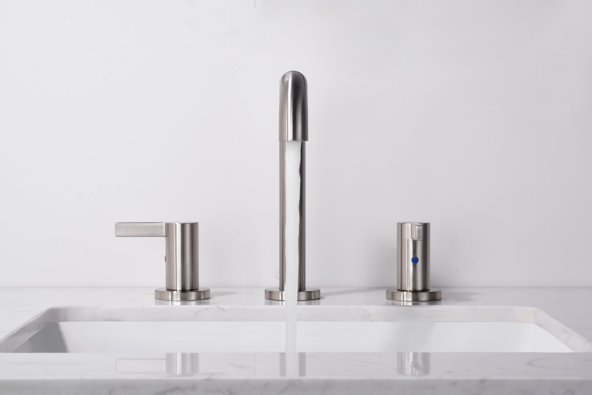 Bathroom Faucet For Bathroom Sink With Two Handles, Pop Up Drain And Supply Lines