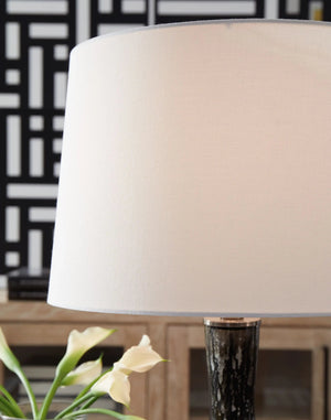 Tenslow - Glass Table Lamp - Antique Black - Best Buy Furniture