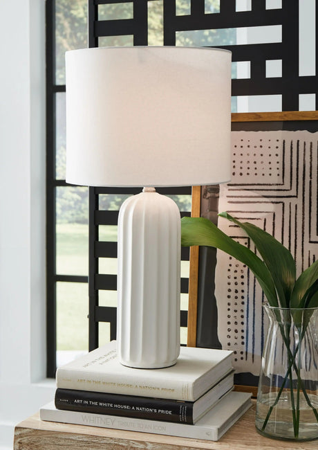 Clarkland - Ceramic Table Lamp (Set of 2) - White - Best Buy Furniture