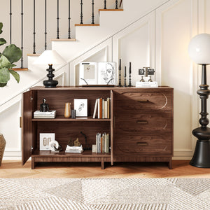 59.1" Buffet Sideboard with 2 Doors and 3 Drawers