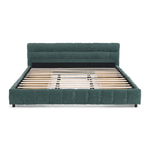 Modern Platform Bed Frame With Thick Fabric