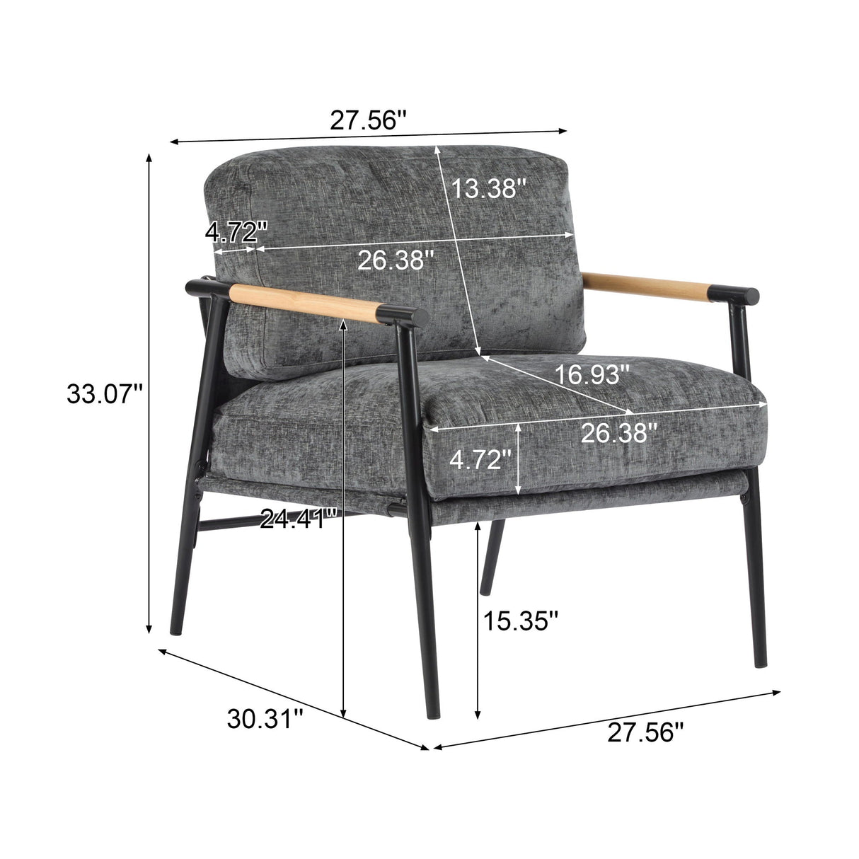 Modern Accent Chair With Plush Cushions, Cozy Seating - Best Buy Furniture