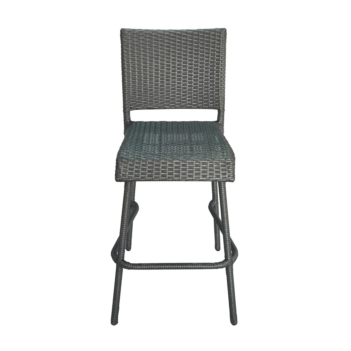 29" Outdoors PE Rattan Armless Barstools, Set of 2