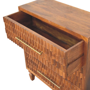 Solid Wood Cadiz Carved Chest
