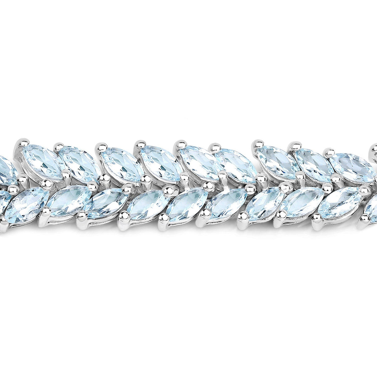 15.04 Carat Genuine Blue Topaz .925 Sterling Silver Bracelet