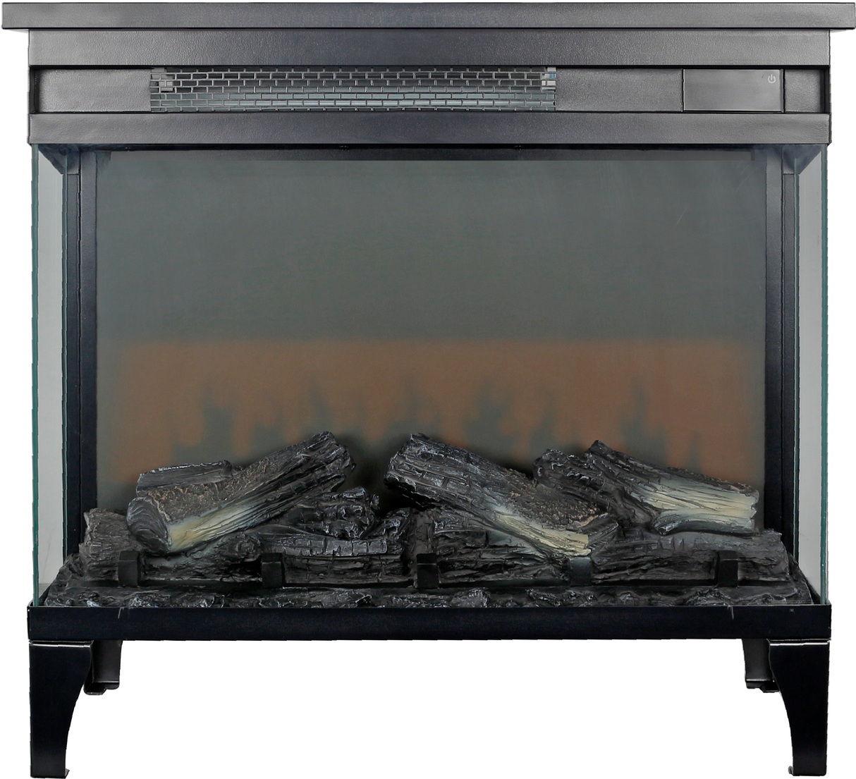 24 Inch Three-Sided Glass Electric Fireplace