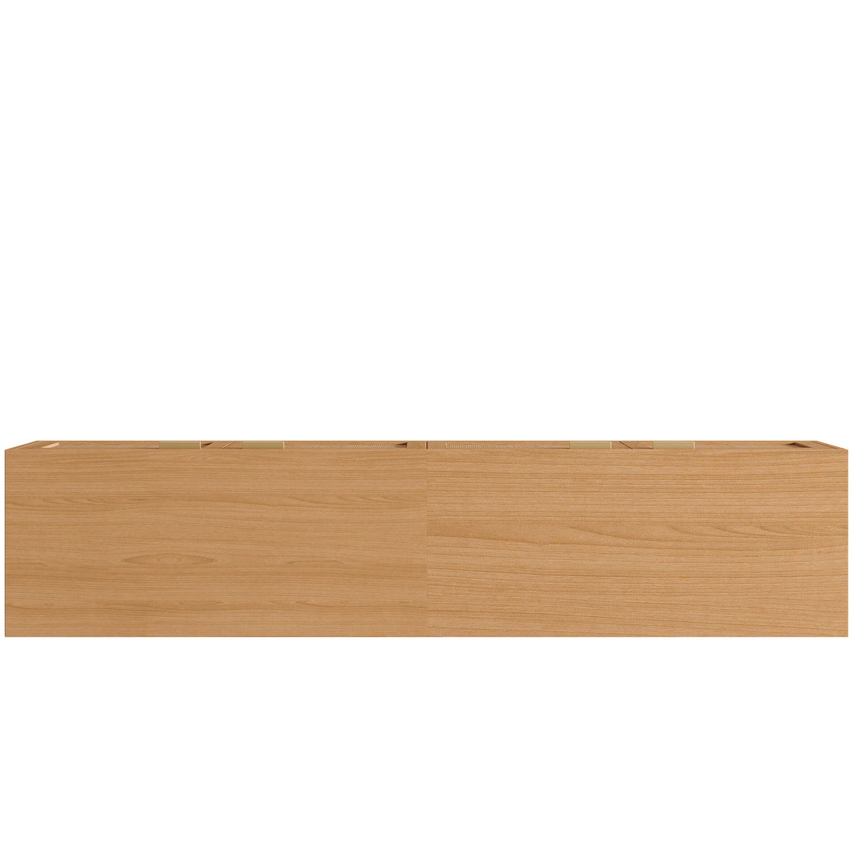 TV Stand With Storage & Cable Holes - Natural Wood