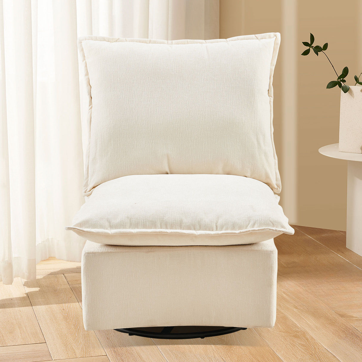 Detachable Single 360 Swivel Rocking Rocker, 360 Swivel Sofa Chair & Single Sofa Lounge, Comfortable Seating For Living Room & Bedroom Sofa 1 Piece