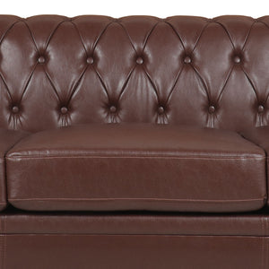 Traditional Square Arm Removable Cushion 3 Seater Sofa