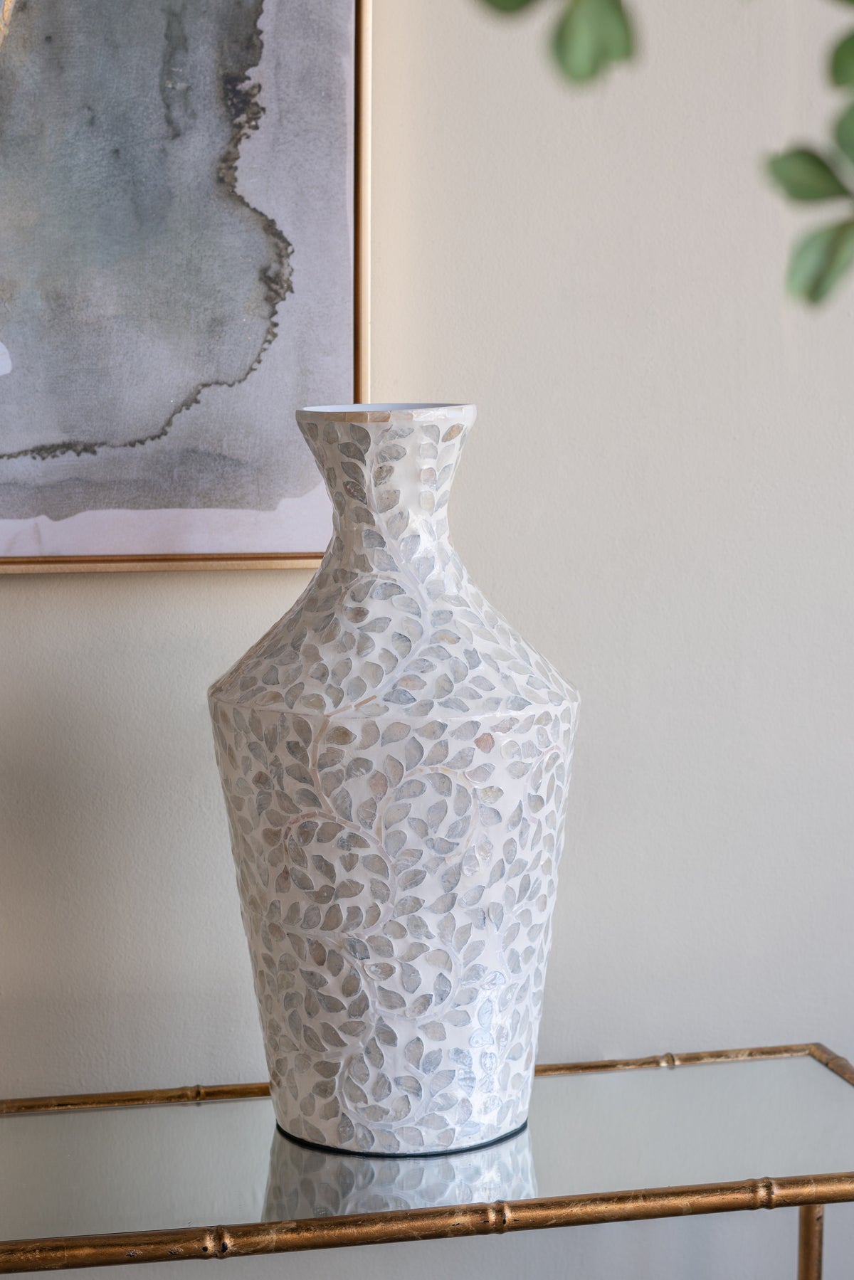 D9.8x19.7" Decorative Paper Powder Vase with Tapered Design