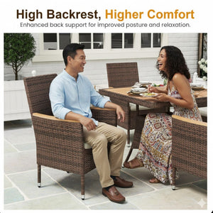 4 Piece All-Weather Patio Dining Chair Set