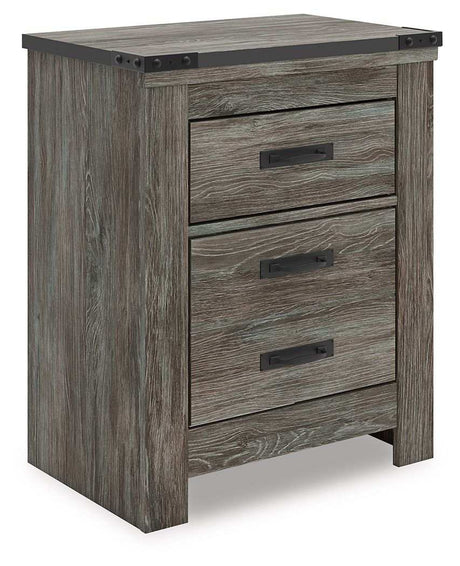 Frandern - Two Drawer Night Stand - Gray - Best Buy Furniture