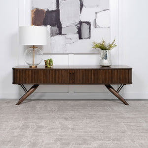 Stewart - TV Stand With Sliding Doors - Walnut