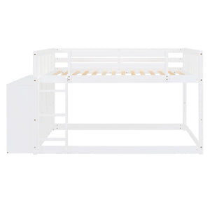 Bunk Bed With 4 Drawers And 3 Shelves