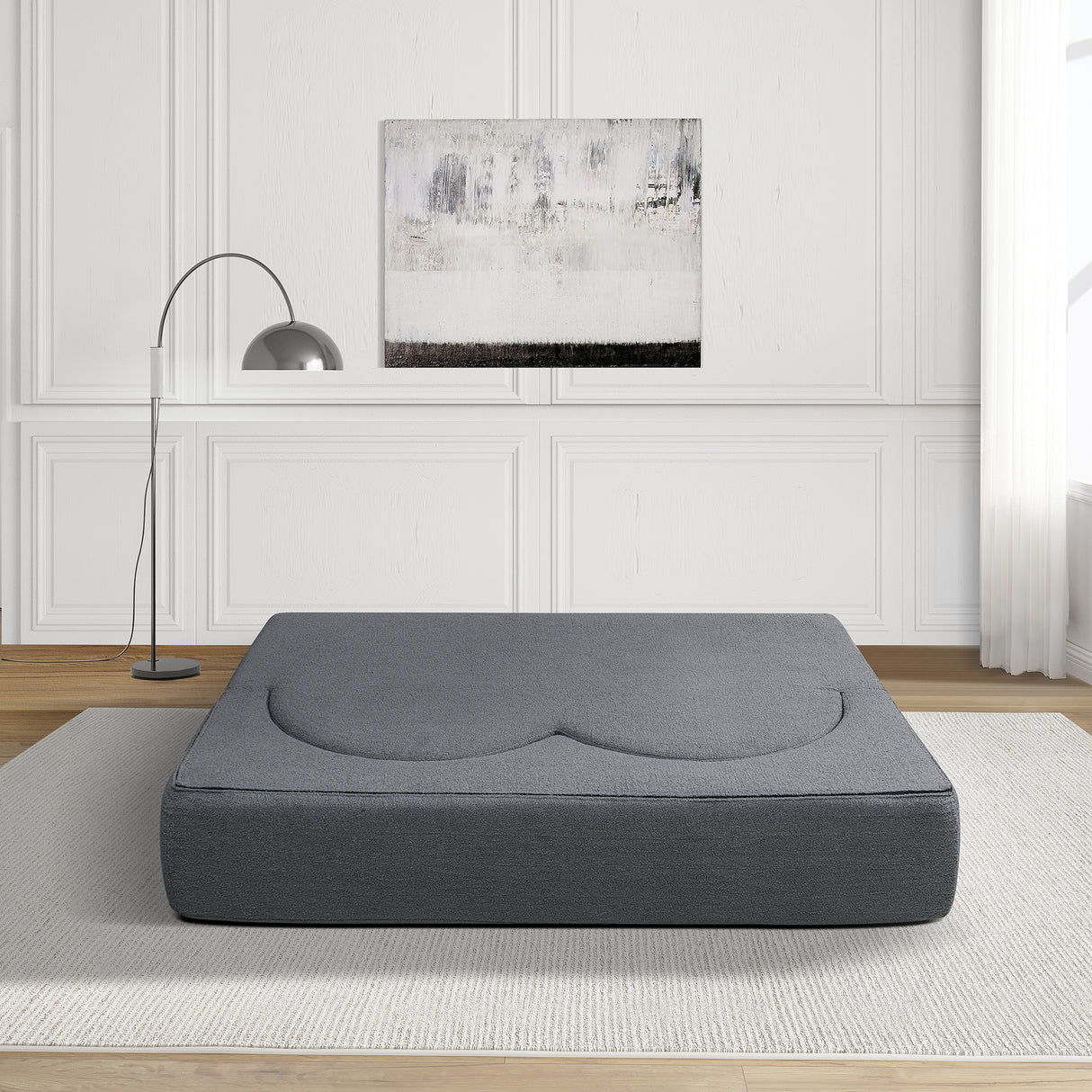 Folding Sofa Bed - Convertible Teddy Bear Fabric Sleeper