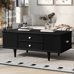 Modern Rectangle Coffee Table With Four Drawers