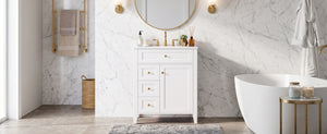 24" Modern Bathroom Vanity with Ceramic Sink