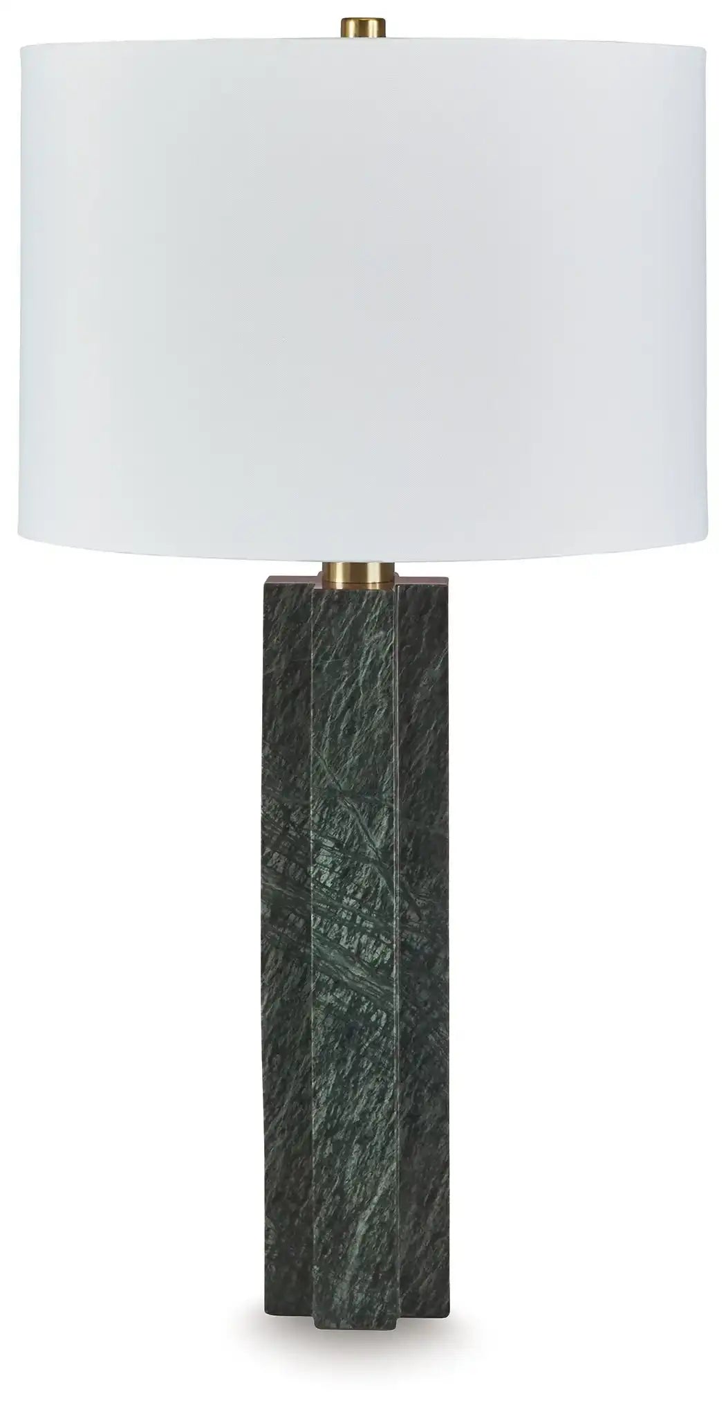 Keegan - Marble Table Lamp - Green - Best Buy Furniture