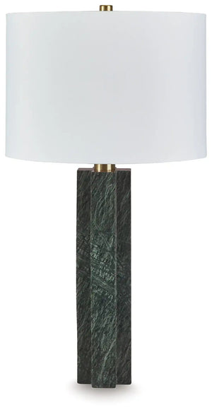 Keegan - Marble Table Lamp - Green - Best Buy Furniture
