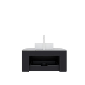 DINA 30" Bathroom Vanity & Sink with Floating Curved Edges