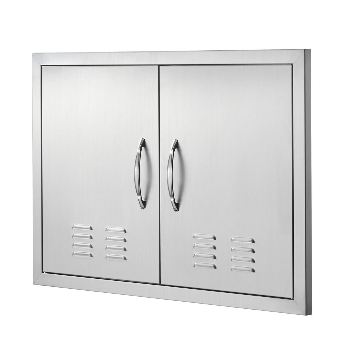 BBQ Access Door, 30W x 21H Inch Double Stainless Steel Outdoor Kitchen Door