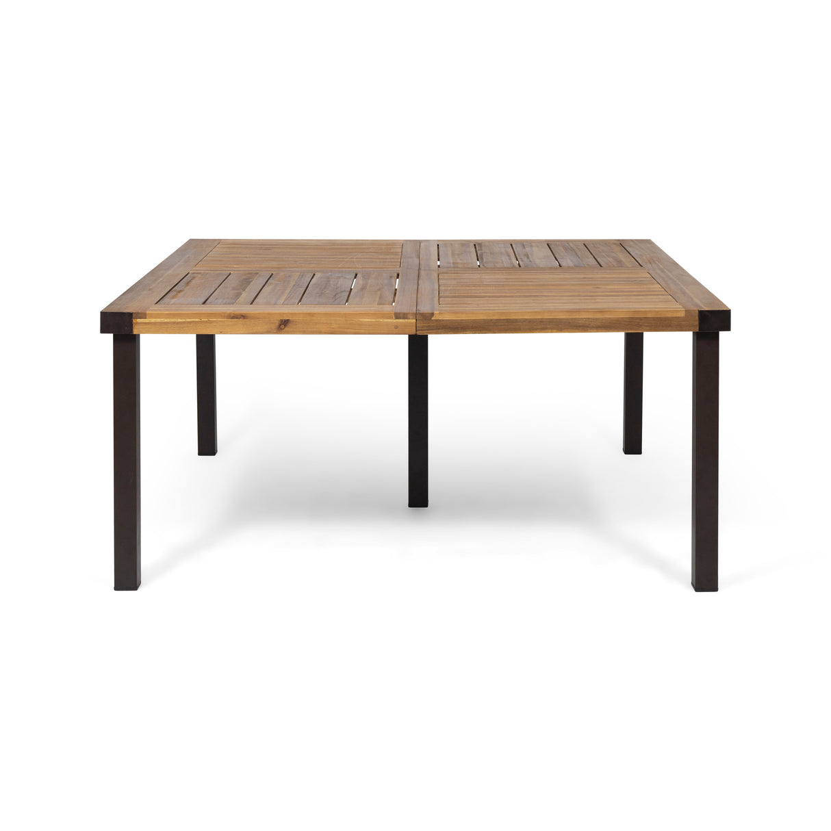 9 PCS Outdoor Dining Set with 64" Solid Wood Table and Chairs