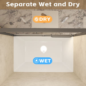 Double Sliding Shower Door With Explosion Proof Film