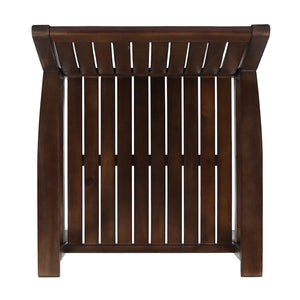 Wilson - Rustic Dining Chair Acacia Wood With Slat Panel Design (Set of 2) - Dark Brown