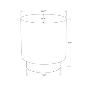 Round Accent Table, Indoor Outdoor - White