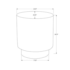 Round Accent Table, Indoor Outdoor - White