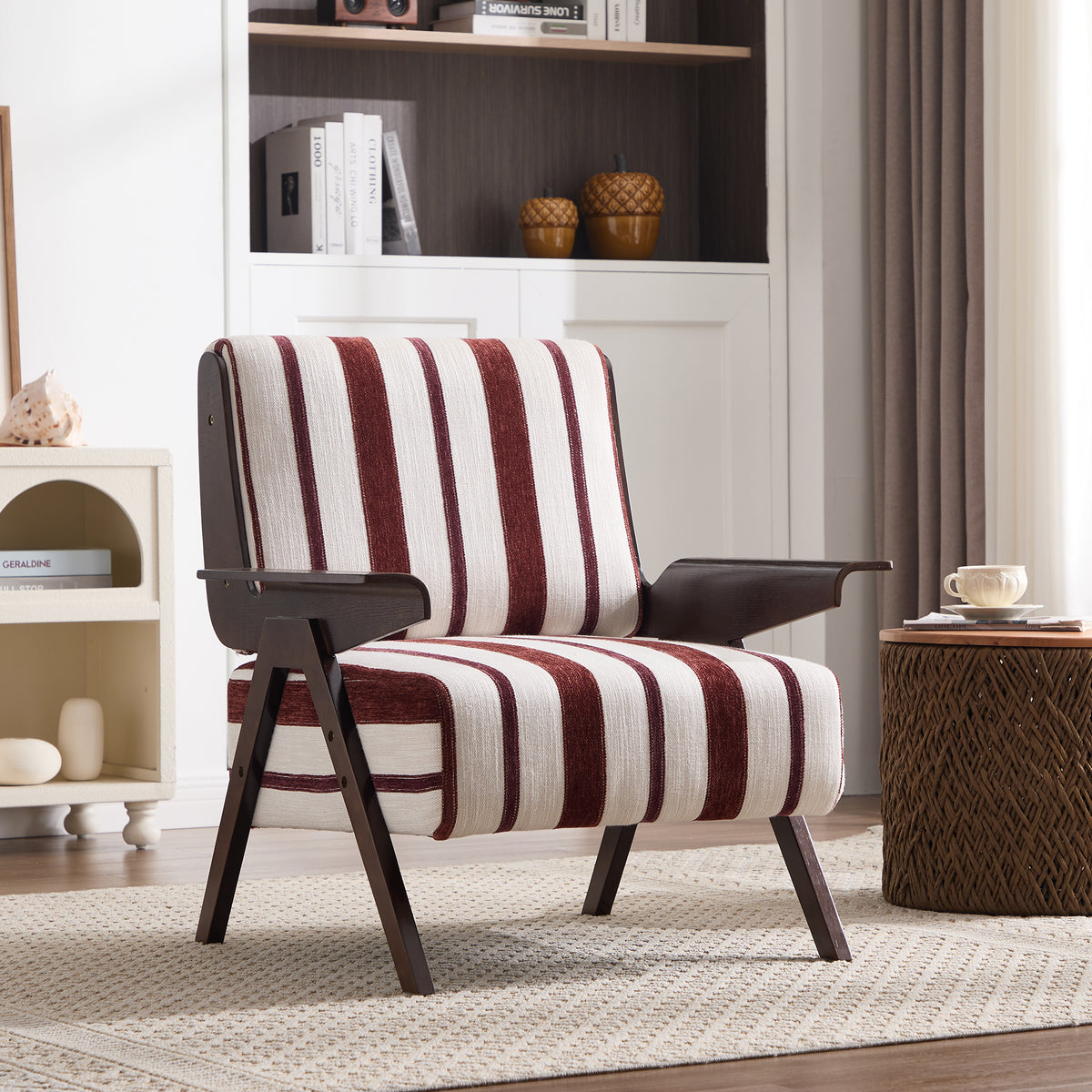 Modern Armchair with Widened Armrests