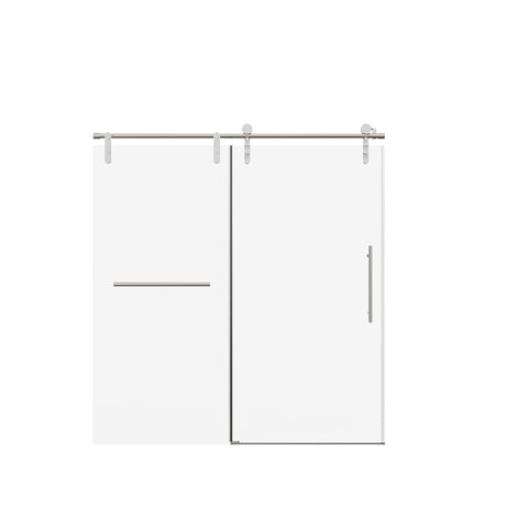 Frameless Single Sliding Shower Doors With Towel Rail & Handle
