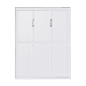 Queen Murphy Bed, Foldable Wall Bed, Space Saving Design For Bedrooms - White