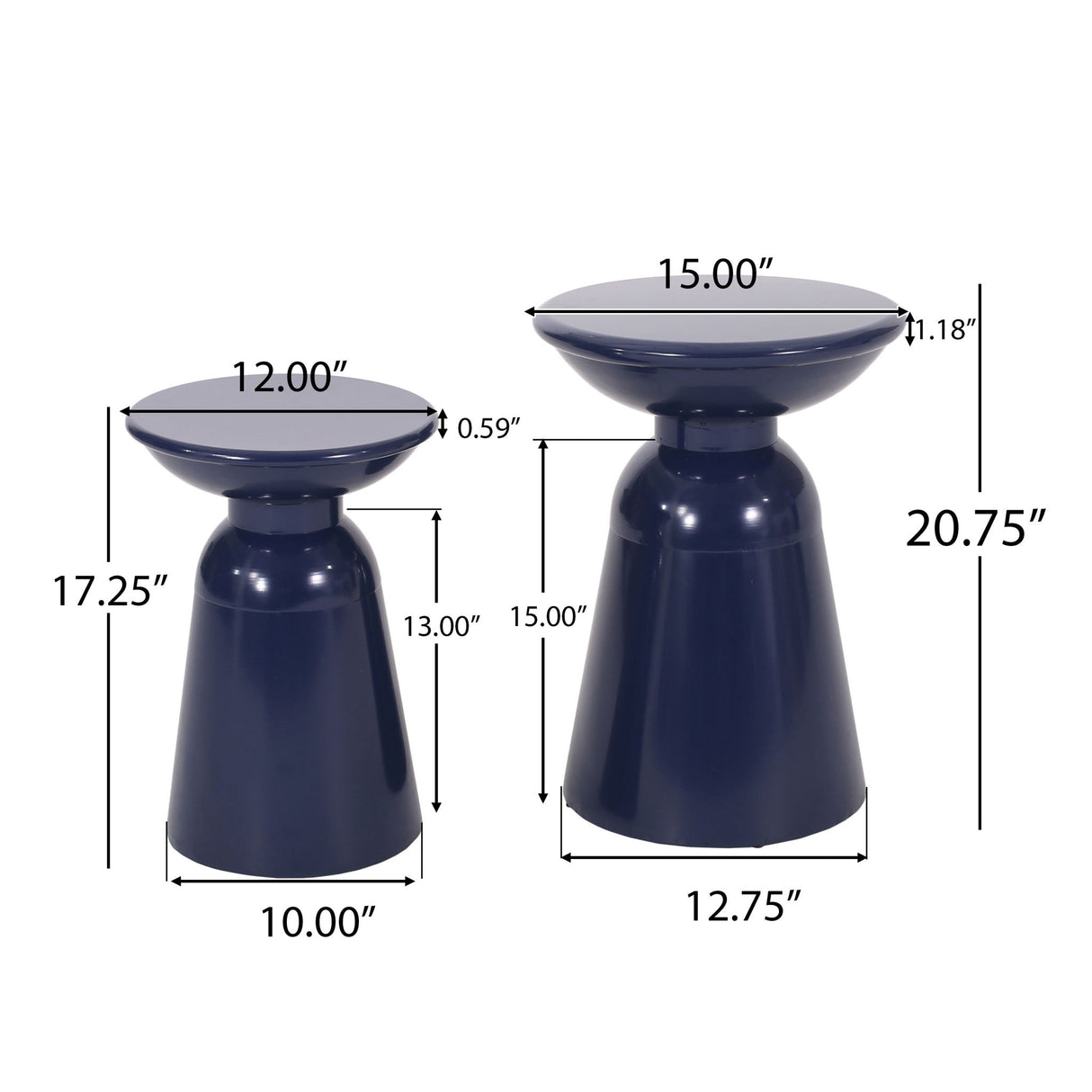 Serenita - Outdoor Side Tables With Flared Design (Set of 2) - Best Buy Furniture