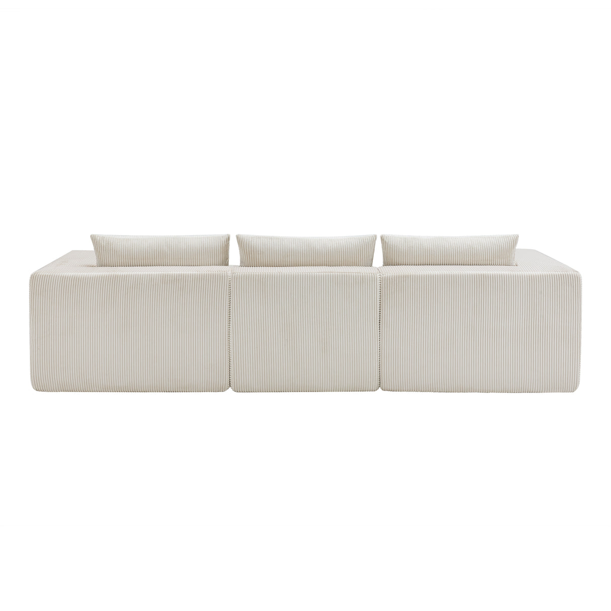 107" Compressed Sectional Sofa (Beige)