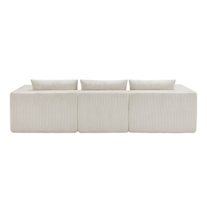 107" Compressed Sectional Sofa (Beige)