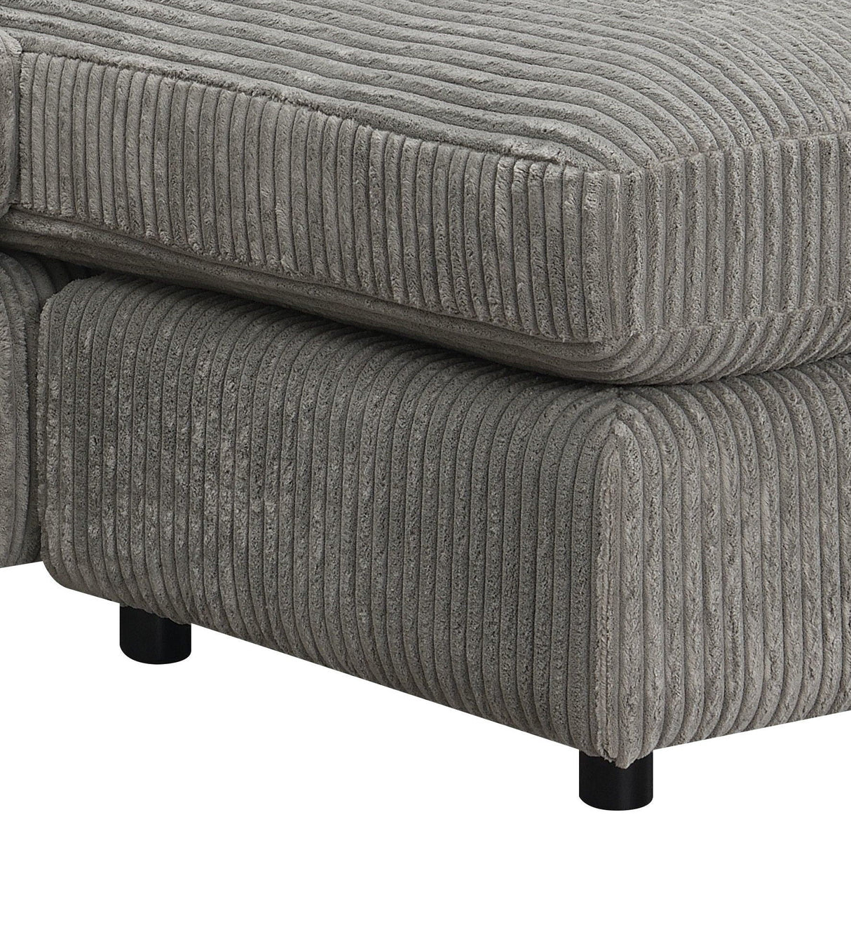 Tavia - Reversible Sectional Sofa With 6 Pillows - Gray - Best Buy Furniture