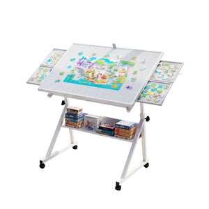 1500 Pieces Jigsaw Puzzle Metal Table Board with 4 Trays