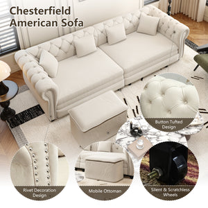 Chesterfield 3-in-1 Pull-Out Sofa Bed