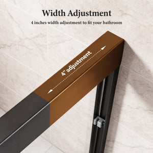 56"-60"W x 70"H Semi-Frameless Double Sliding Shower Door