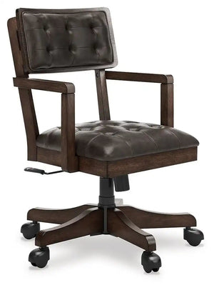 Breckington - Home Office Desk Chair - Dark Brown - Best Buy Furniture