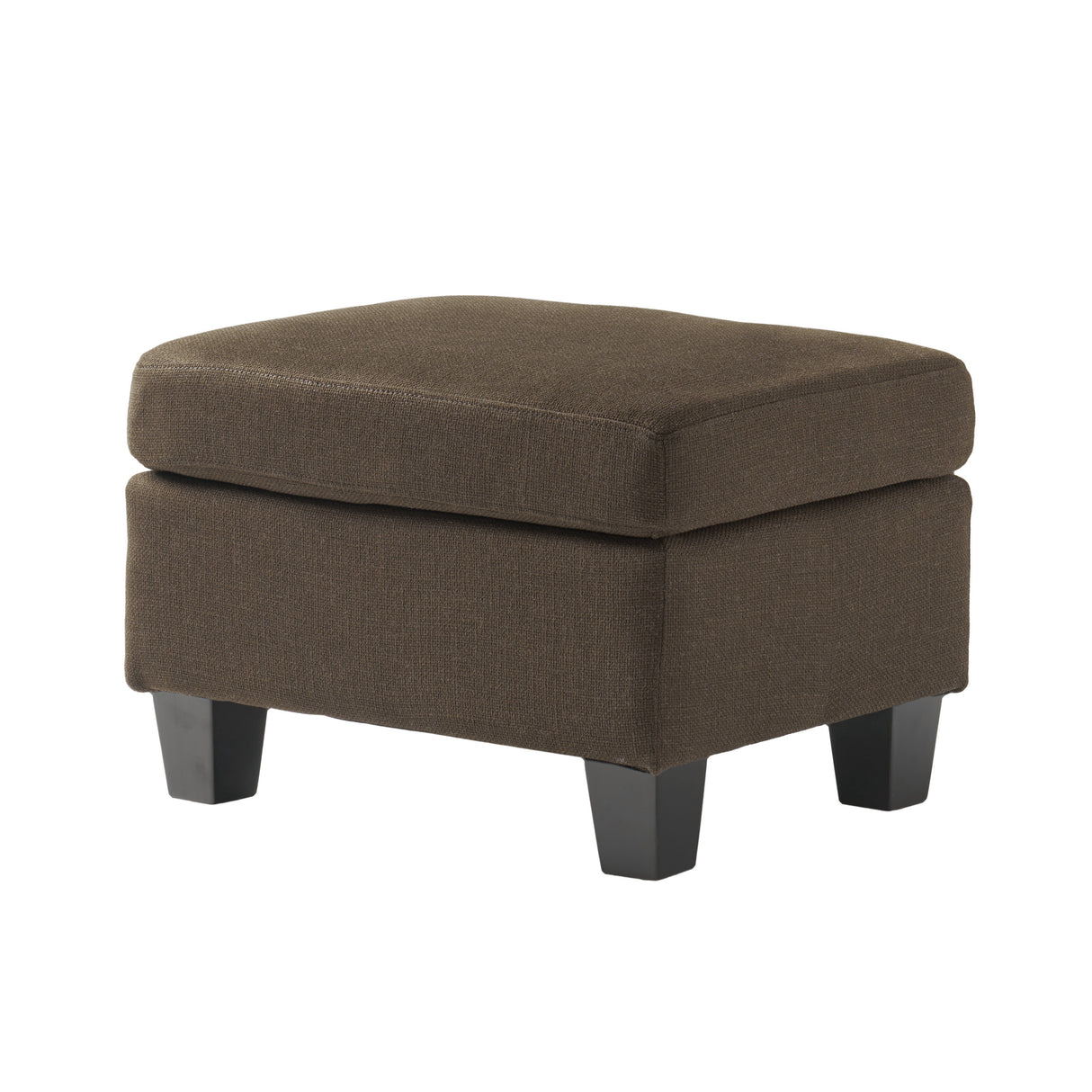 Upholstered Ottoman, Chocolate