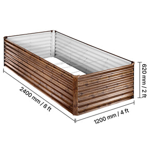 Galvanized Raised Garden Bed, 8 x 4 x 2 ft