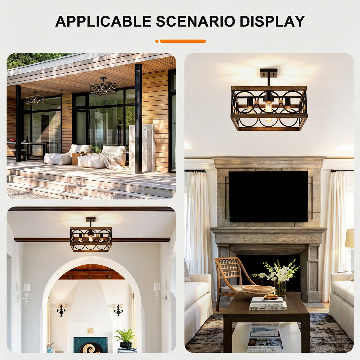 4-Light Square Kitchen Island Lights